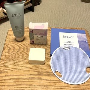 Espa Body Polish, Luxe Shower Steamer, Kayo Body Scrubber